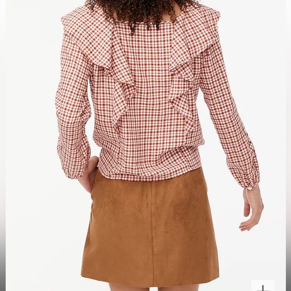 NWT JCrew Factory Flannel Squareneck Top Size L - Picture 2 of 5